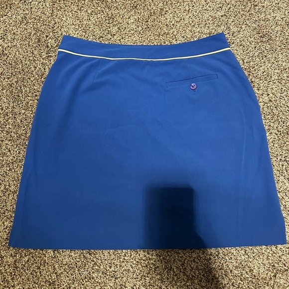 EP Pro Blue Mini A-Line Skirt with Slit for Athletic Occasions - Picture 3 of 5